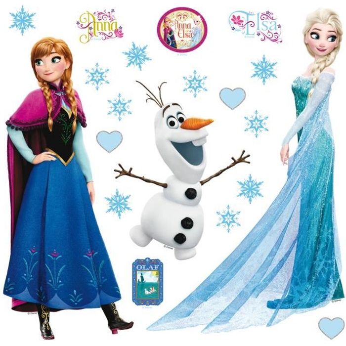 Frozen Disney Wall Sticker Princesse Elsa - Chambre Sticker Nursery, Mur bébé Décor, multicolore - 30 x 30 cm, AG Design
