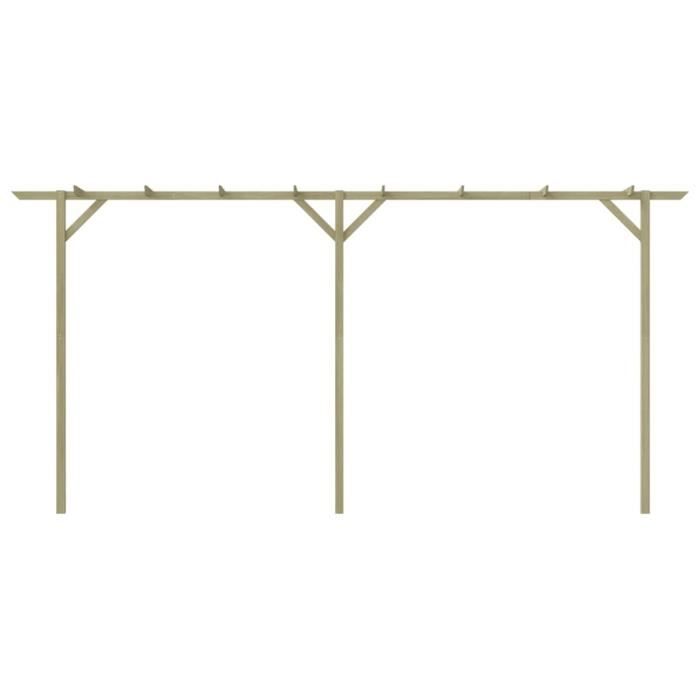 Pergola De Jardin ARKEM 200 X 40 X 205 Cm Bois - Tuteur Plantes Grimpantes Treillis Extérieur