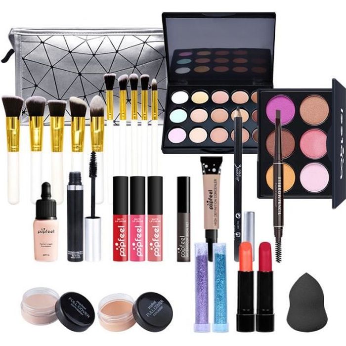 Coffret Maquillage, 29 Pcs Kit Complet Cosmetic Makeup Palette Cosmétique  Femme Professionnel Ensemble de cadeau d'anniversaire Noël - Cdiscount Au  quotidien