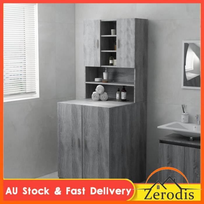Meuble pour machine à laver Sonoma gris 71x715x915 cm -BK813195 (PLA)