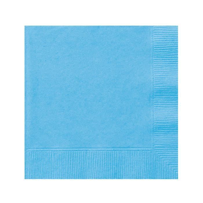 50 Serviettes en papier Bleu ciel 33 x 33 cm Cdiscount Maison