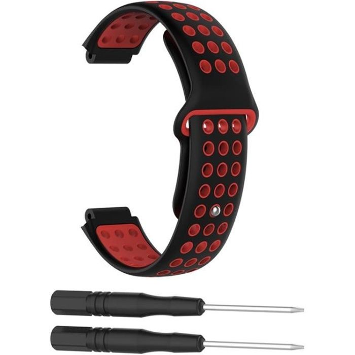 Bracelet Montre en Silicone Bande pour Garmin Forerunner 220 230 235 630  620 735 645 Approach S20 S60 GPS Watch(Rouge+Noir) , - Achat/vente bracelet  de montre - Cdiscount