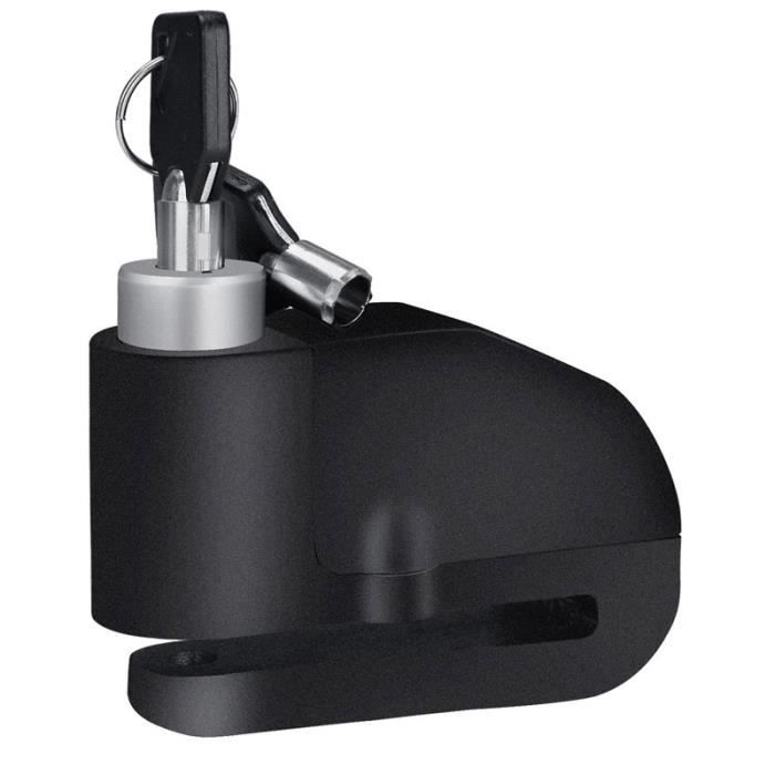ZELENY Antivol Disque Frein Moto Avec Alarme 110dB Puissante - Sécurité Pour Moto, Vélo, Cyclomoteur, Vespa - Noir