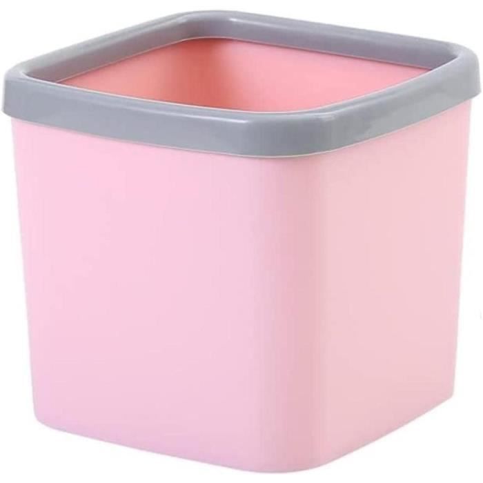 Petite Poubelle De Table 16,5x13 Cm - Avec Couvercle Pop-up, Design Compact, Pour Bureau, Cuisine, Salle De Bain, Chevet !
