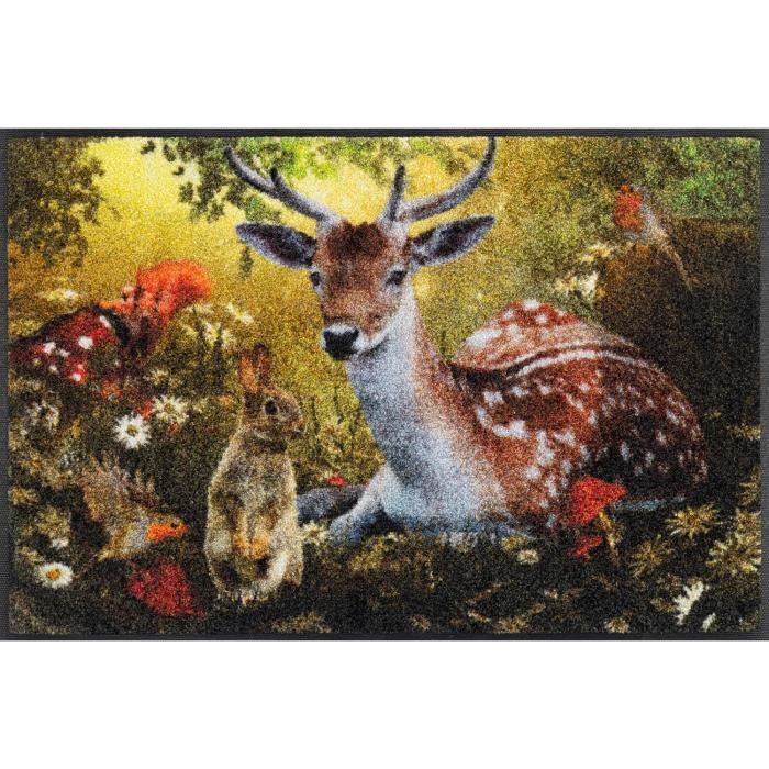 Wash+dry Tapis De Sol Noir, 75 X 120 Cm