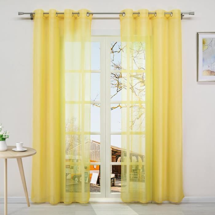Gardinenbox Uni Rideau À Œillets Transparent, Tissu, Aqua, Bxh 140X175Cm[y4161] - Maison