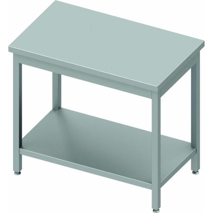 Table Inox Cuisine Professionnelle Etagere Gamme 700