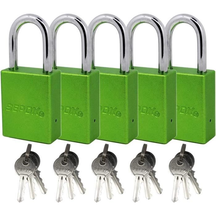 Lot De 2 Cadenas à Clé – 38 Mm, Corps En Laiton, 6 Clés, Pour Valises, Casiers, Armoires, Sacs De Voyage