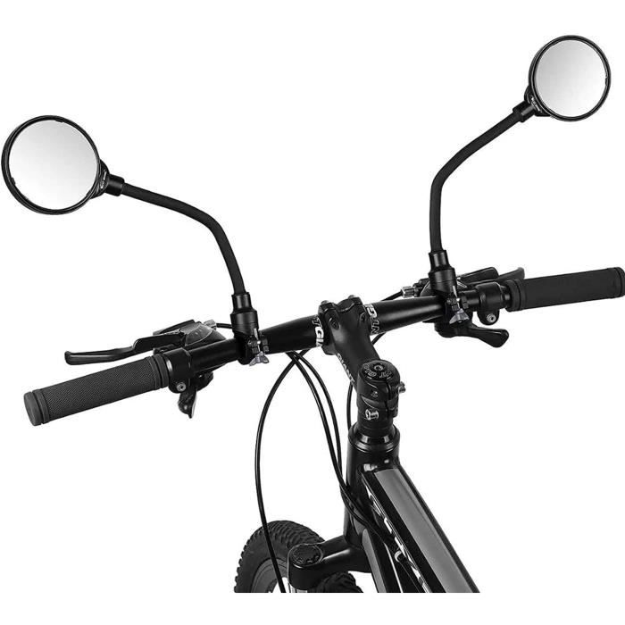 Rétroviseur De Casque Vélo – Réglable 360° – Sécurité – Noir (acrylique/métal)