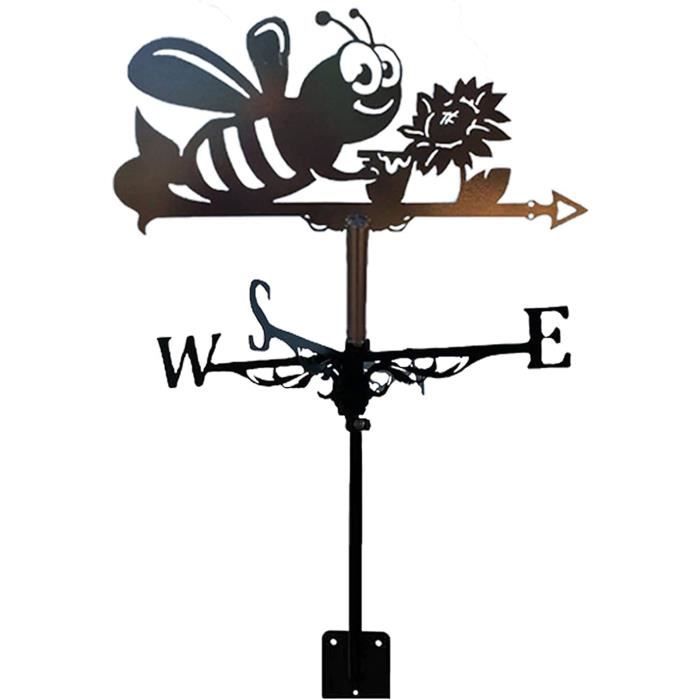 Girouette Acier Inoxydable Qcwwy - Décor Ferme Jardin - Indicateur Vent Professionnel