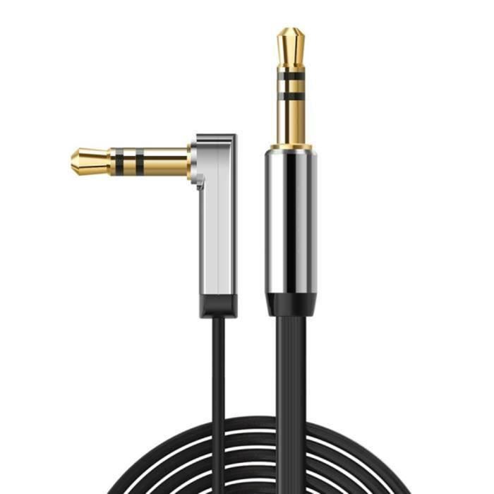 Câble Audio Jack 3,5 Mm Stéréo - 1 Mètre, Blindé, Pour Casque, Voiture, Ordinateur - Qualité Générique
