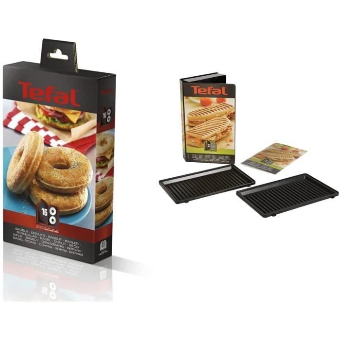 XA801612 Snack Collection Pl Bagels Eu Accessoire pour Donuts & Coffret Snack  Collection de 2 plaques grill-panini + livre de r A207 - Cdiscount  Electroménager