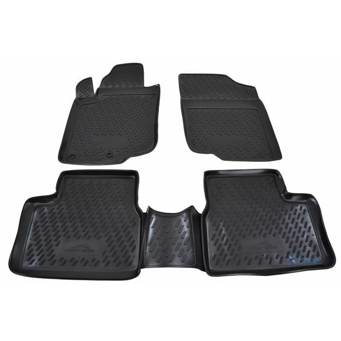 J&J AUTOMOTIVE | Tapis De Sol en Caoutchouc 3D Exclusive Compatible avec Q5 2008-2015, Bord Haut, Inodore, Noir, Antidérapant, Toutes Saisons