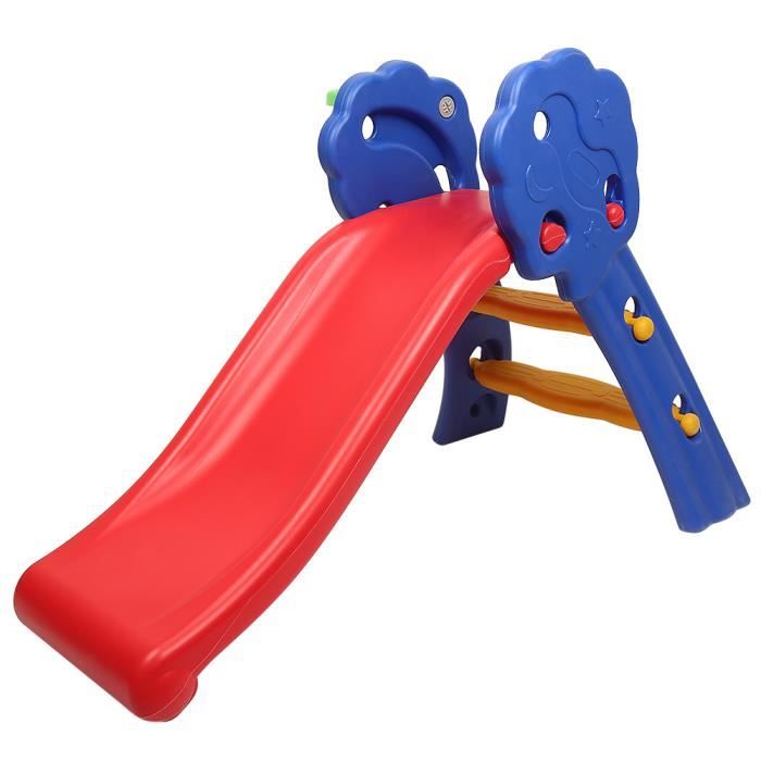 Toboggan Enfant,Toboggan avec Panier de Basket Échelle d'escalade
