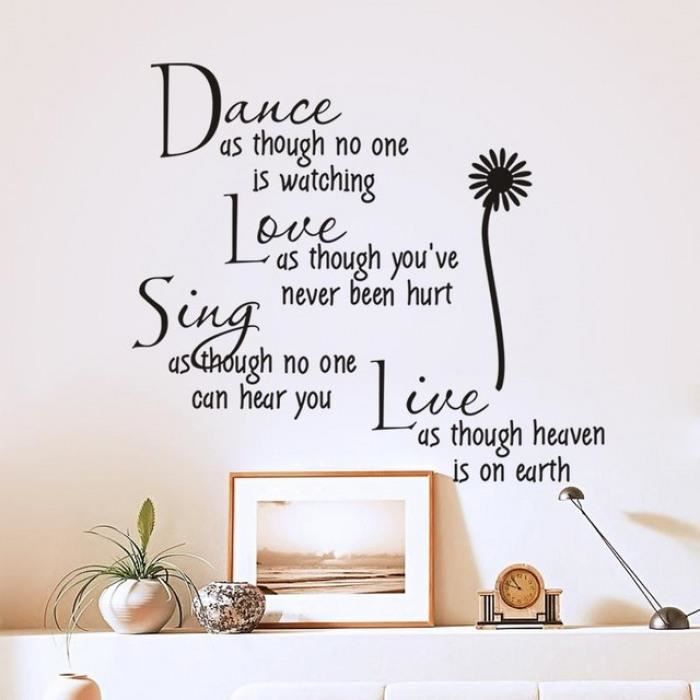 Danse Comme Si Personne Ne Regarde Citation D Amour Stickers Cdiscount Maison Danse Comme Si Personne Ne Regarde Citation D Amour Stickers Cdiscount Maison