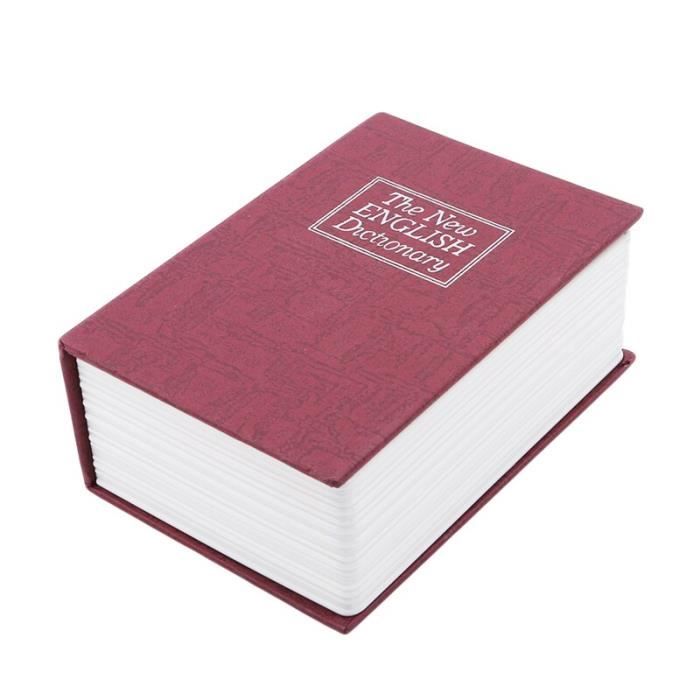 SURENHAP Boîte de sauvegarde Boîte de rangement sécurisée pour livre de simulation avec serrure