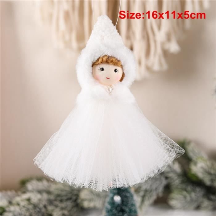 Décorations De Noël : 12 Pendentifs Anges En Acrylique Transparent - 9cm, Pour Sapin Et Déco Maison - 5
