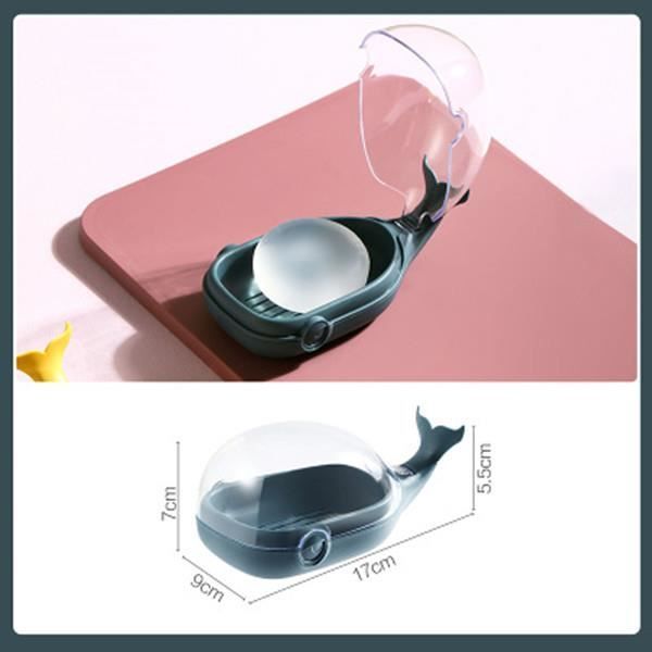 Boîte à Savon Sbomi - Double Couche Avec Couvercle - Transparente - 15x11x5.5cm