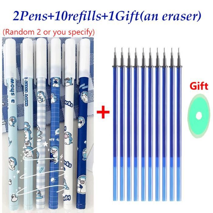 STYLO,6pcs Orange Set--Jeu De Stylos à Bille Effaçables 0.5mm, 6 Pièces