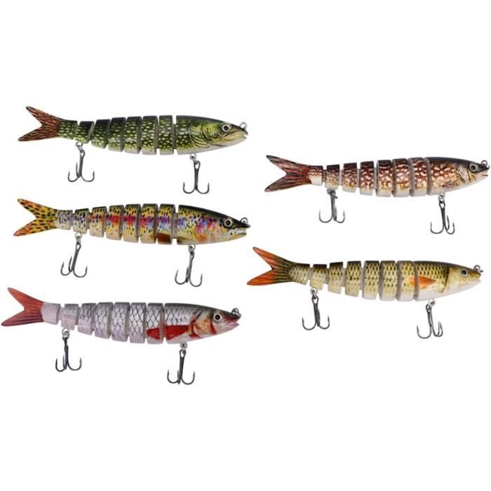 1 Boîte 5 Pièces Appât Pour Poisson Noueux Appâts Pour La Pêche Leurre Dur Pinces De Pêche En