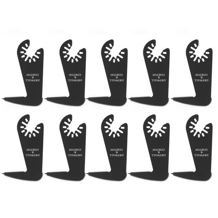 10-Pack Multitool Jab Saw Blade – Double-Sided Teeth For Drywall, Wood & Metal – Oscillating Tool Blades