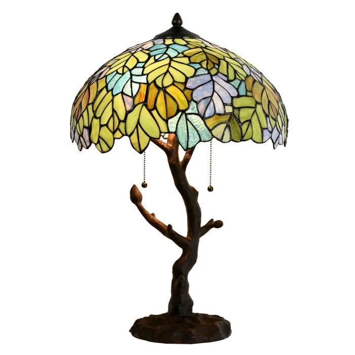 Lampe de table Tiffany Ø 40x60 cm Vert Verre 5LL-6312