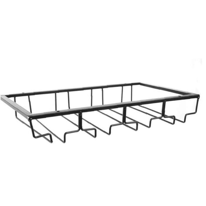 TOPPERFUN Lot De 2 Porte-Verres à Pied Suspendus Acier Inoxydable - Rangement Cuisine Et Bar