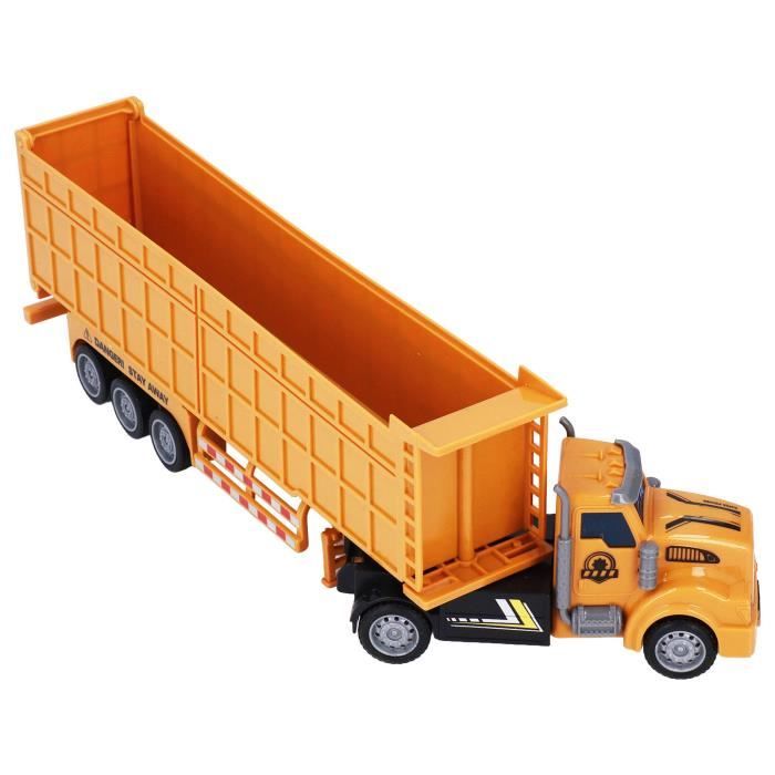 Toyland® Camion Transporteur à Plate-Forme Scania avec Bateau à Moteur - Échelle 1:48 - Moulé sous Pression - Roue Libre (Camion aléatoire
