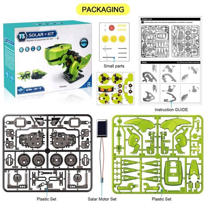 Solarx Diy Stem Solar Powered Robot Robot Solaire 6 En 1 - Kit De Bricolage - Jouet De Construction - Cadeau D'anniversaire - 8, 9, 10, 11, 12, 13, 14 Ans - Pour Enfants Plus Plus Jeu De Construction