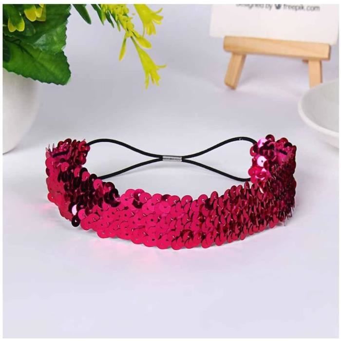 Nenjindz Lot de 8 bandeaux à paillettes pour filles, jolis bandeaux en forme de cœur étoilé arc-en-ciel pour enfants et femmes, bandeaux antidérapants de 1,5 cm, bandeaux rigides et tendance