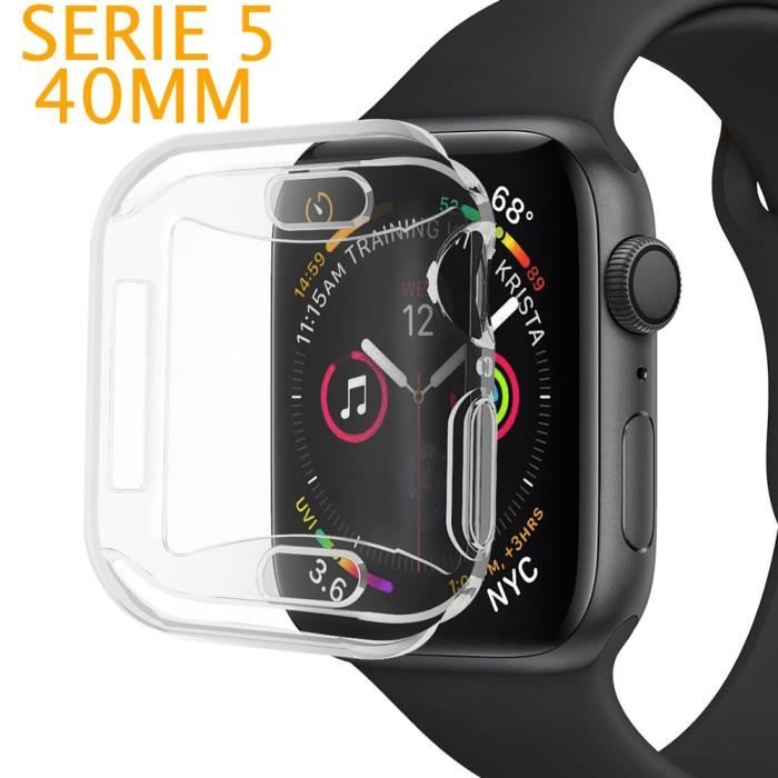 Protection Écran Totale En Silicone Pour Apple Watch Série 5 40mm