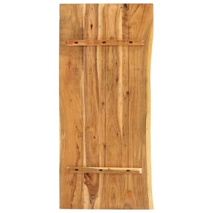 VidaXL Dessus de meuble-lavabo de salle de bain Acacia 100x52x3,8 cm