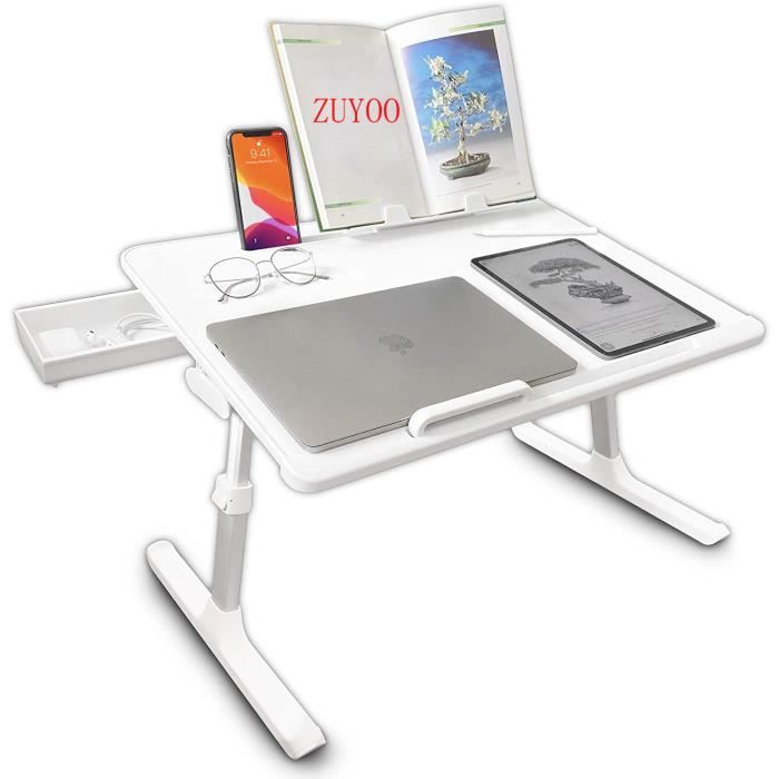 Ordinateur Portable Stand réglable ergonomique Aluminium Table et lit plateau Lazy Bureau