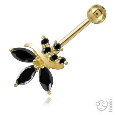 Boucle De Nombril (banane) En Acier Chirurgical 316L Orchid - Neuf Avec étiquettes, Marque Inoki