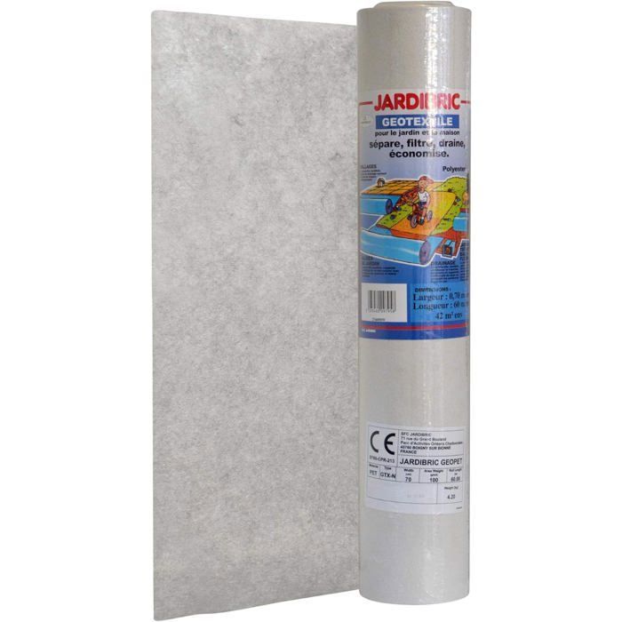 BAU Membrane Géotextile Noir 1 X 150 M Fibre De Polyester - Pwshymi