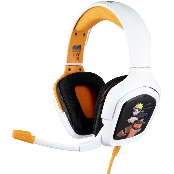 Casque gaming filaire Naruto Shippuden - KONIX - PS4, PS5, Switch et Xbox - Microphone - Câble 1,5 m - Prise Jack 3,5 mm - Naruto