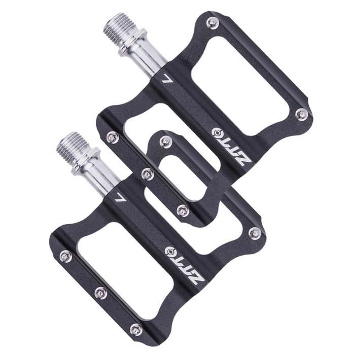 Pédales De Vélo En Alliage D'aluminium ZONKIE | 9/16" Super Légères 430g | Pour VTT Et Route | Filetage Acier