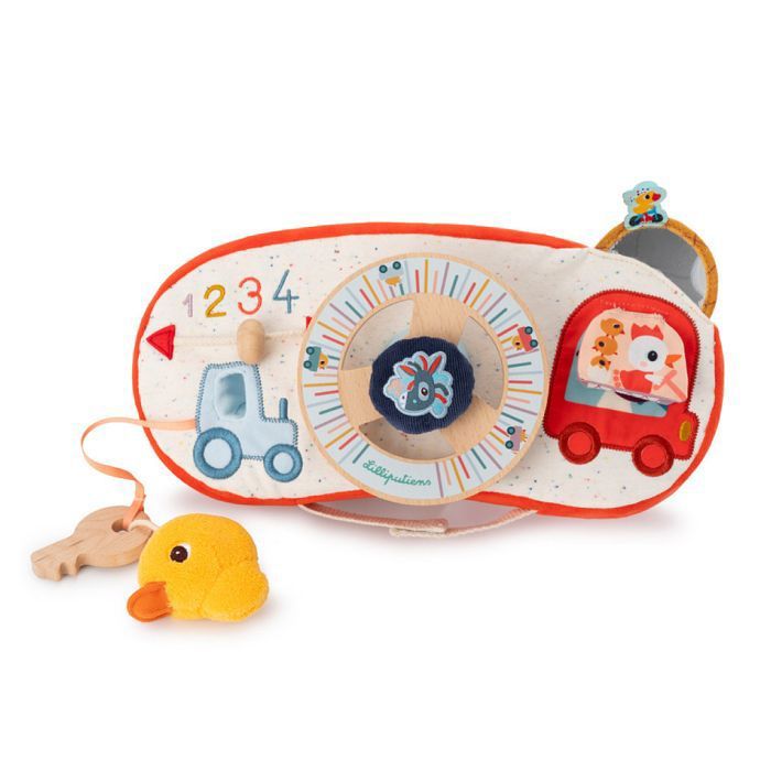 Panneau d activites en voiture - ferme - LILLIPUTIENS - Rouge - Dès 9 mois