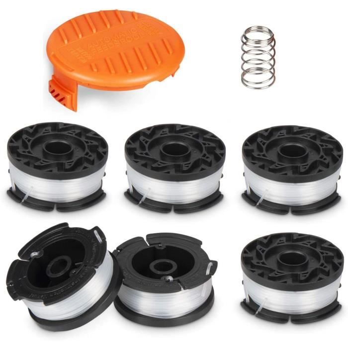 Bobines De Rechange Pour Débroussailleuse Black & Decker - Lot Avec Capuchon - Compatible GL315, GL350, GL650 - Fil 1,65 Mm
