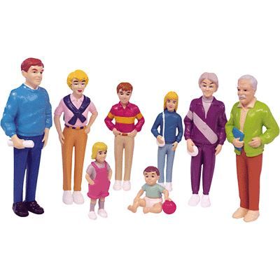 Jouet éducatif - MINILAND - MINILAND 27395 - Set de 8 personnages - Famille européenne