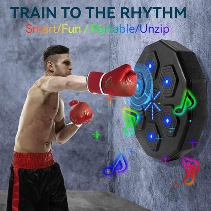 TolleTour Machine De Boxe Musique Boxing Bluetooth Montage Mural Plusieurs Rythmes Musicaux Integres Il Existe Deux Possibilites De Montage 86535995