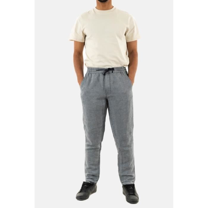 Pantalon De Survêtement Homme En Coton - Taille élastique Avec Cordon - Poches, Confortable - Pour Loisirs, Extérieur - 7