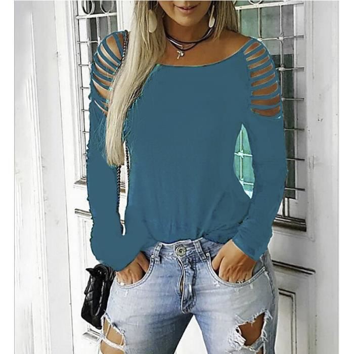 Tee shirt uni basique col rond manches courtes stretch Femme VERO MODA acheter à prix bas