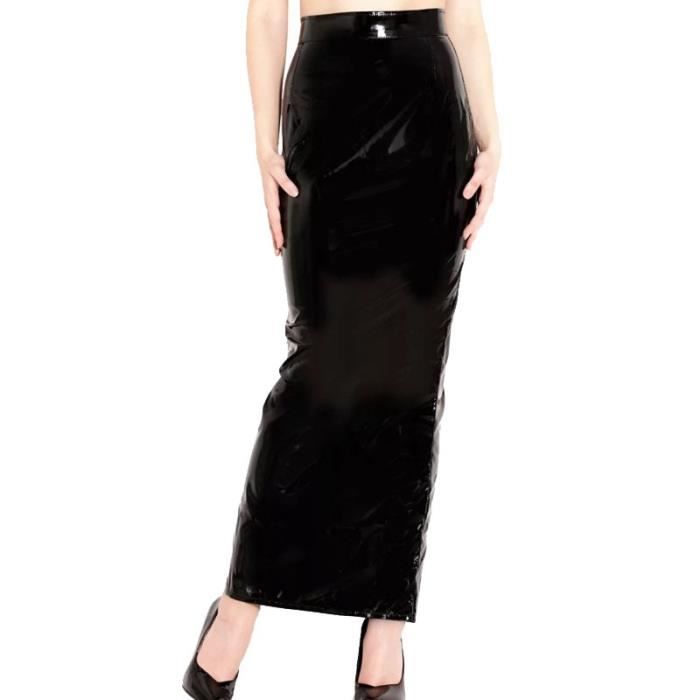 Jupe Topshop En Vinyle PVC Turquoise Taille 10 - Occasion Très Bon état, Longueur Midi