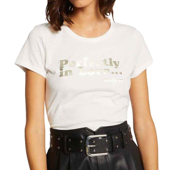 T shirt Blanc Femme Morgan Perf Blanc Cdiscount Pr t Porter
