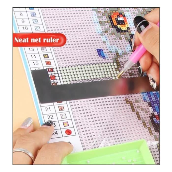 Règle Peinture Strass - Acier Inox - 240 Trous - Pour DIY Et Broderie Diamant - Précise Et Pratique