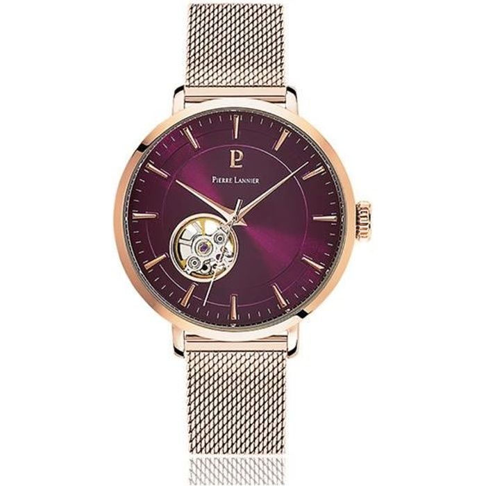 Bracelet acier femme - PIERRE LANNIER - Montre femme Pierre Lannier  automatique acier rose - Couleur de la matière:Rose , - Achat/vente montre  - Cdiscount