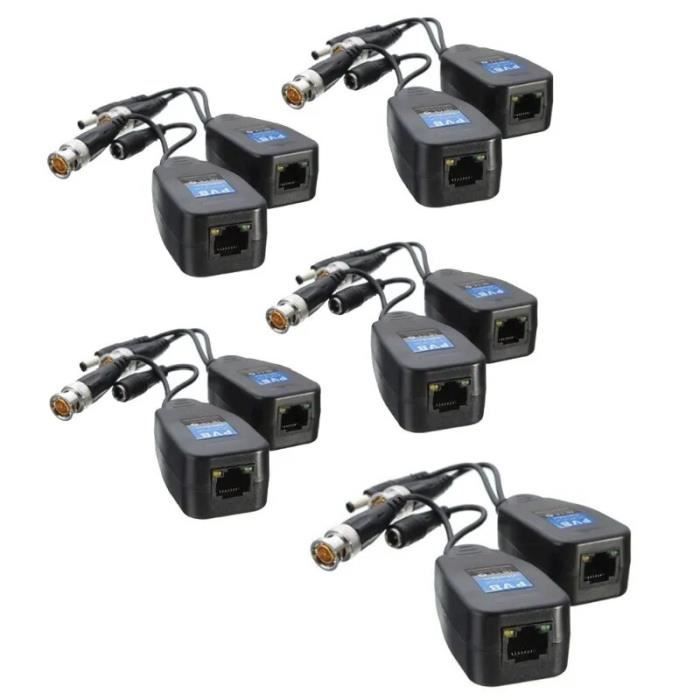 Balun vidéo UTP torsadé, Distance 300M, 2 pièces, ... – Grandado