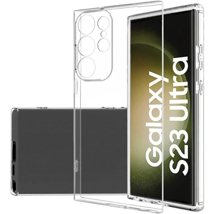Compatible Samsung Galaxy S23 5G Coque arrière transparente en silicone souple et solide [Novago] - vue 1