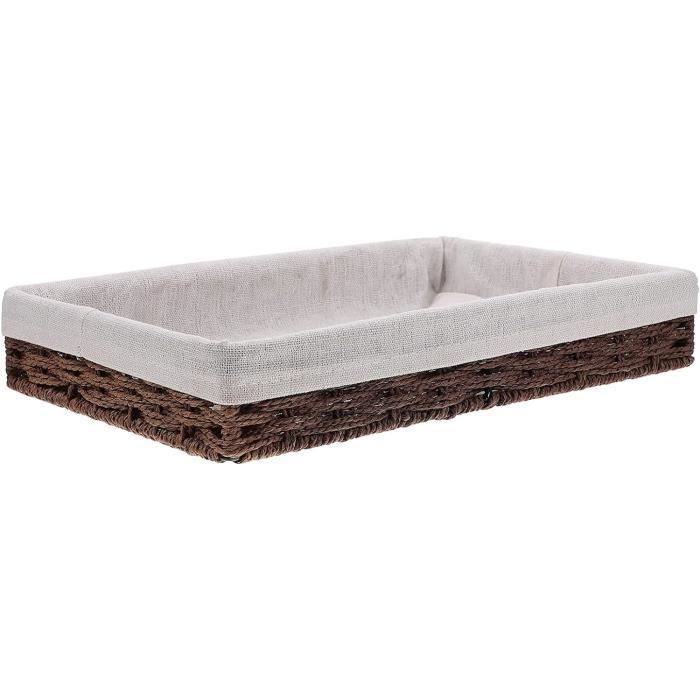 Panier Rangement Rotin LEKEFETO 27,5x11x4cm - Déco Salle De Bain - 9